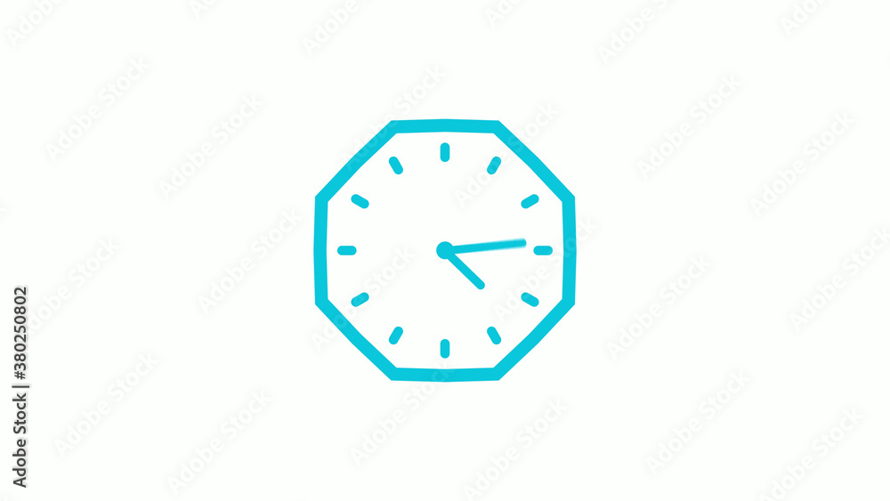 Counting down 12 hours clock icon with trick,cyan color clock icon Counting down 12 hours clock icon with trick,cyan color clock icon
