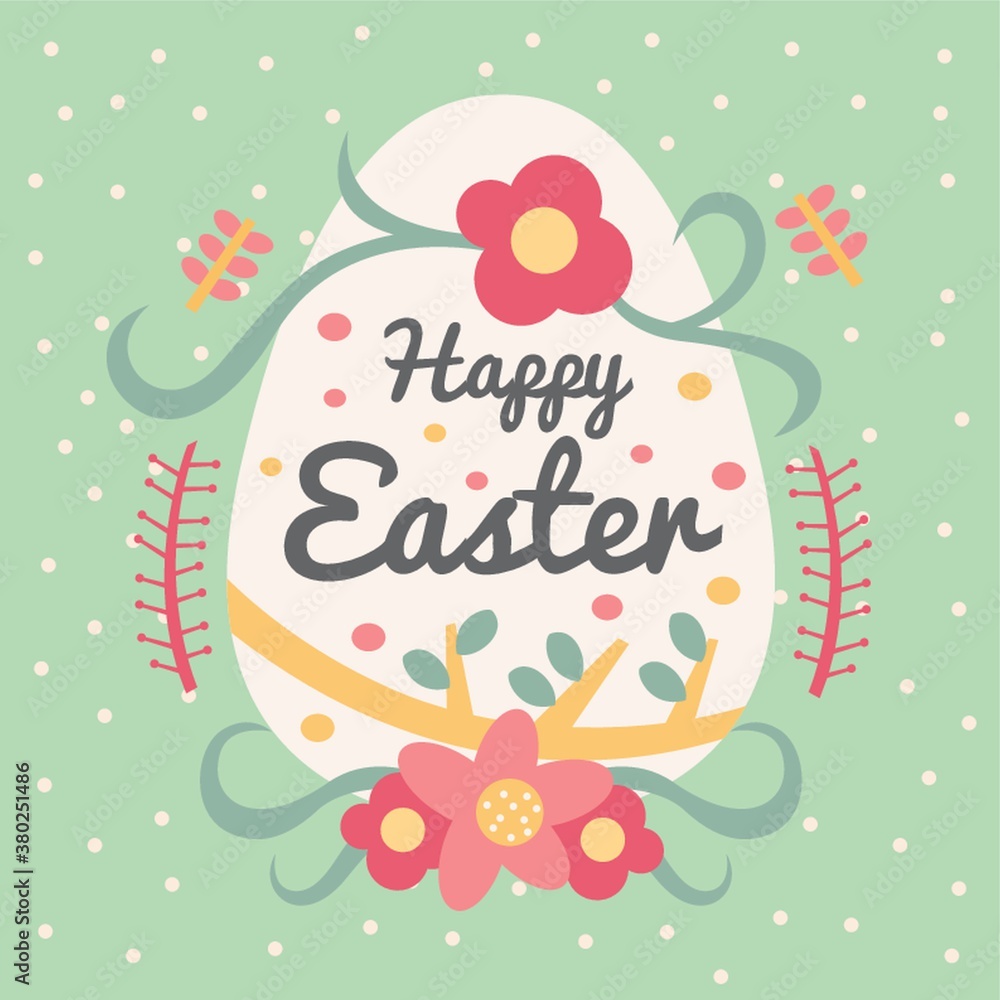 Naklejka premium happy easter design