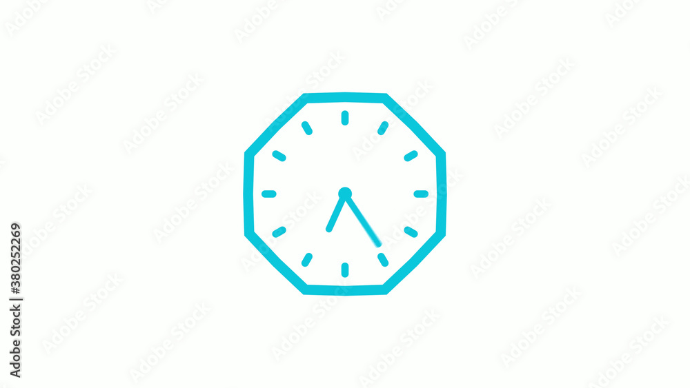 Counting down 12 hours clock icon with trick,cyan color clock icon Counting down 12 hours clock icon with trick,cyan color clock icon