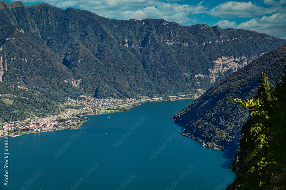 Lake of Lugano, Switzerland. View from above.