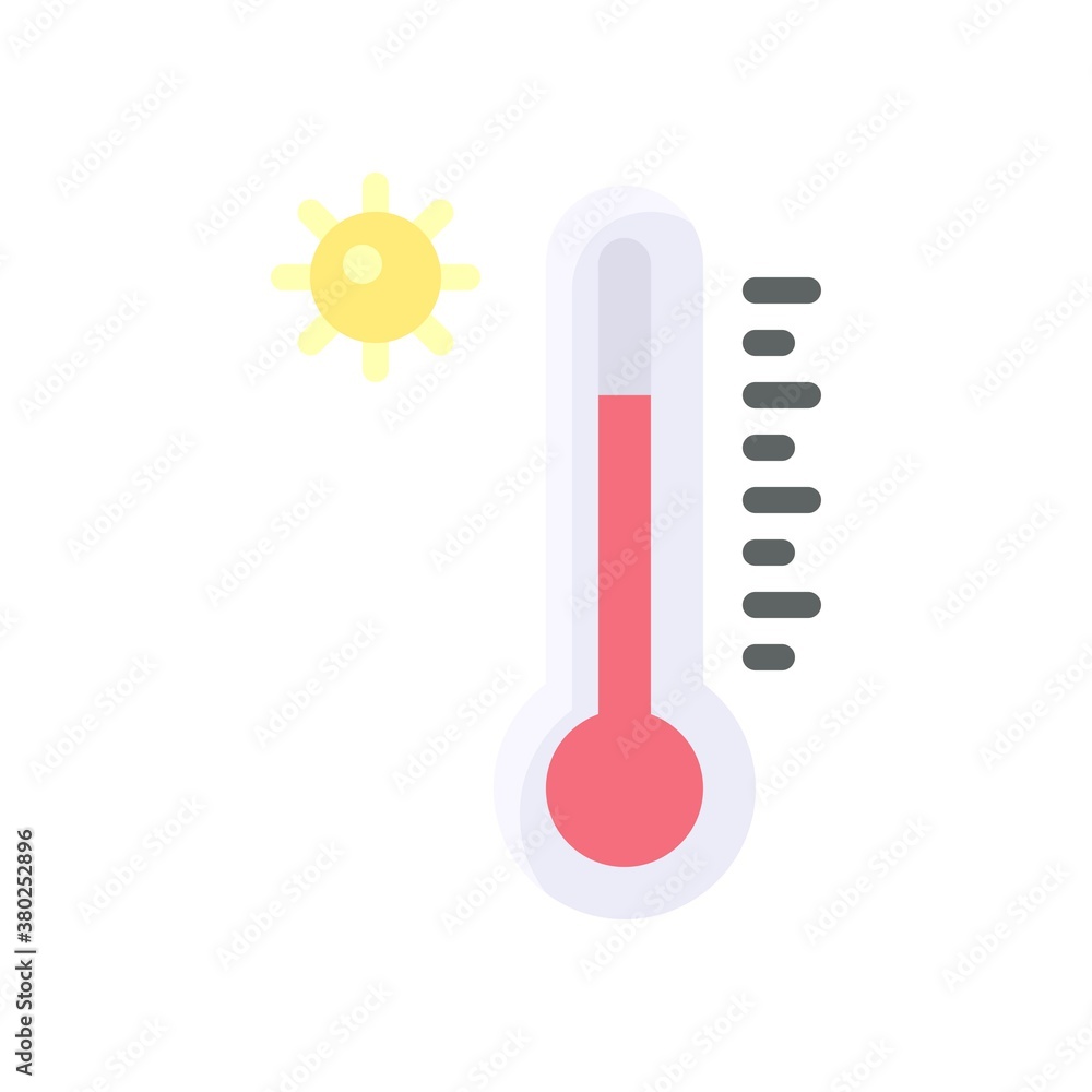 summer holiday related thermometer with sun temperature vector in flat style, summer holiday related thermometer with sun temperature vector in flat style,