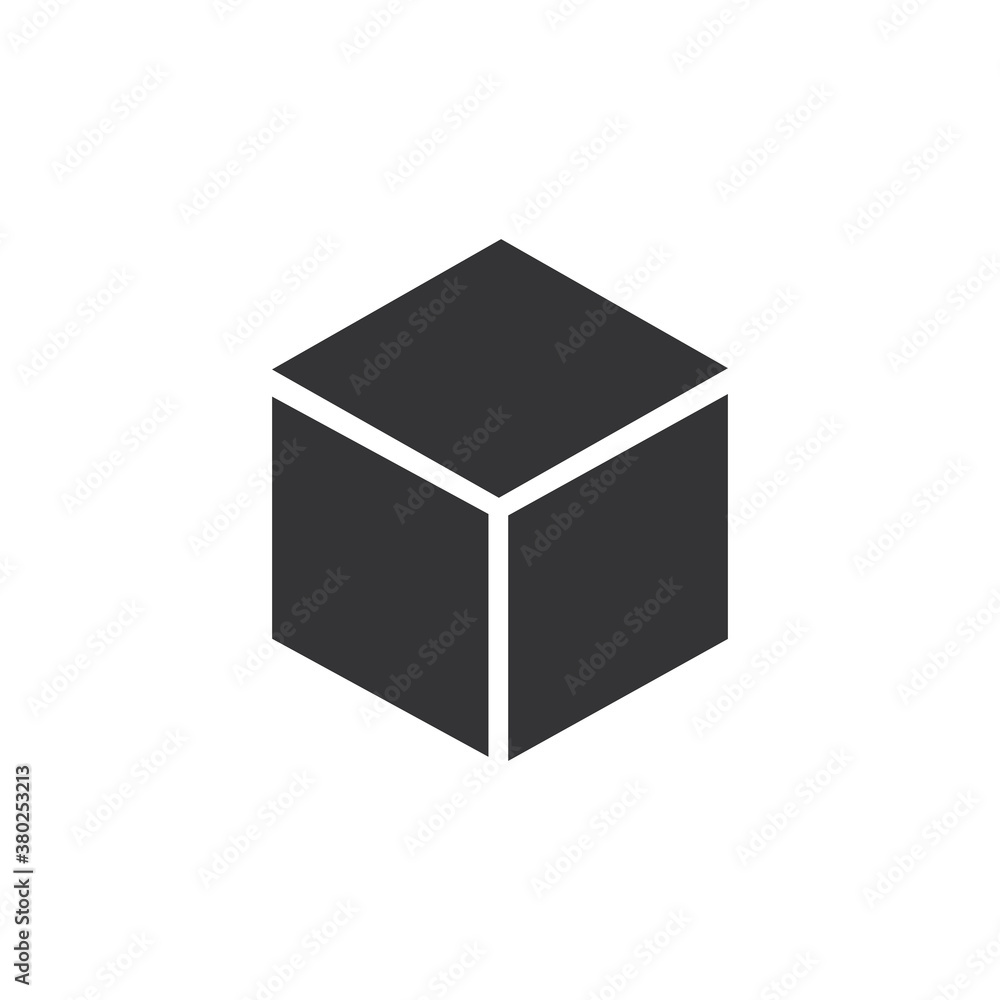 the gray cube icon. vector illustration the gray cube icon. vector illustration