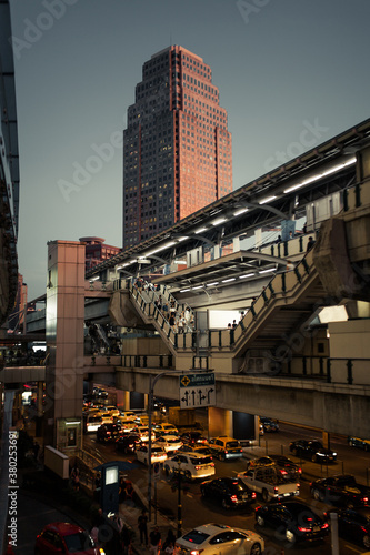 Bangkok skyscraper at night