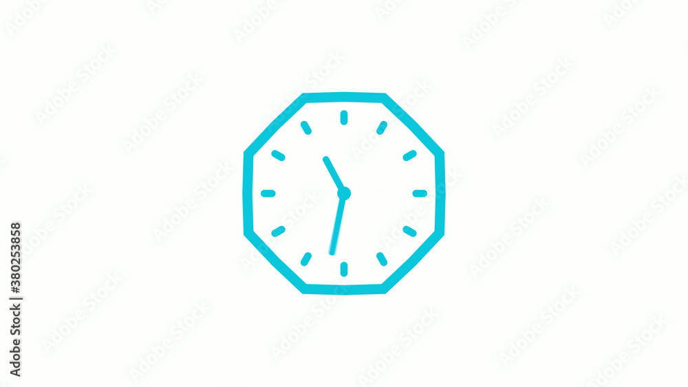 Counting down 12 hours clock icon with trick,cyan color clock icon Counting down 12 hours clock icon with trick,cyan color clock icon