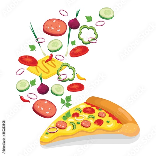 tossed pizza
