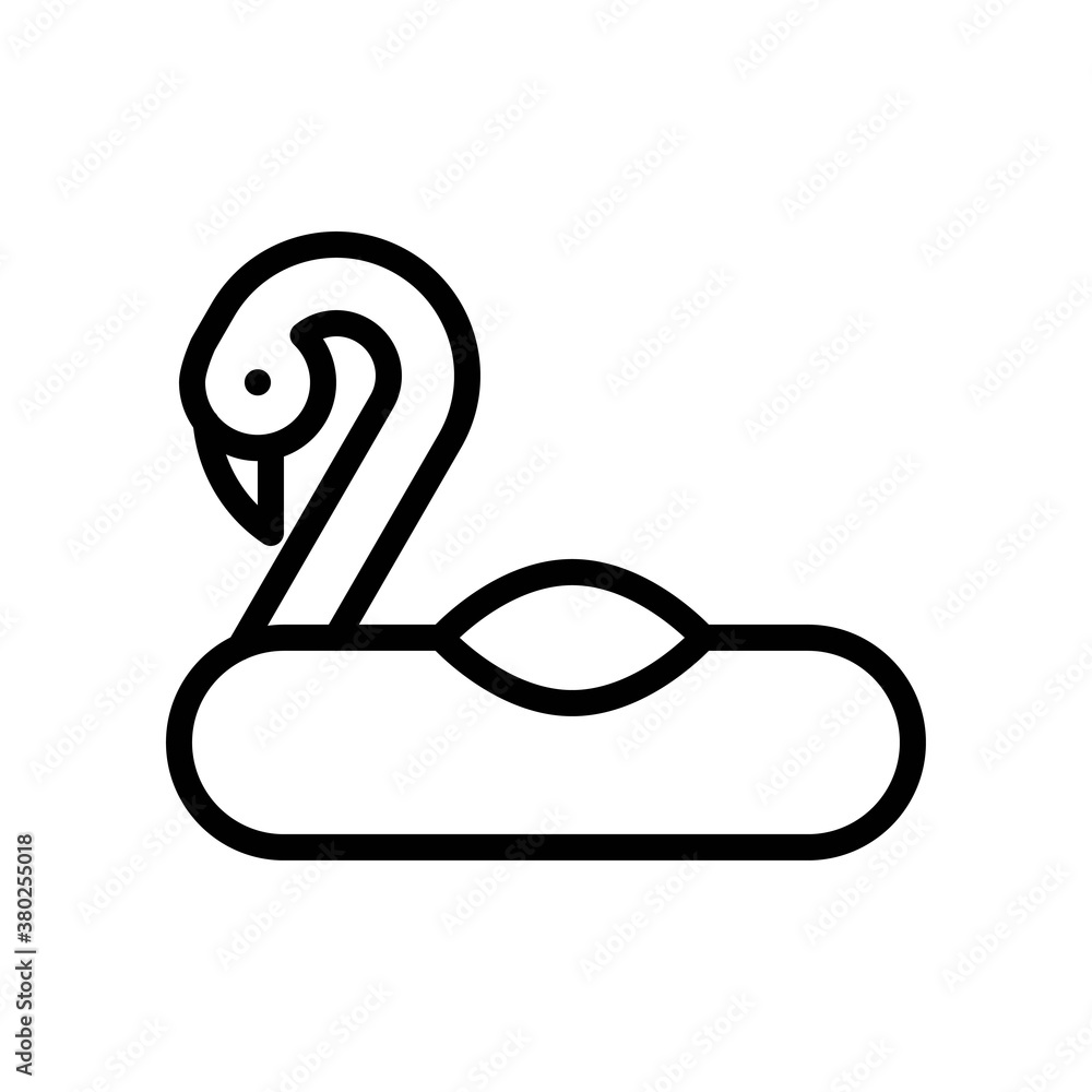 Obraz premium summer holiday related flamingo or duck for summer vector in lineal style,