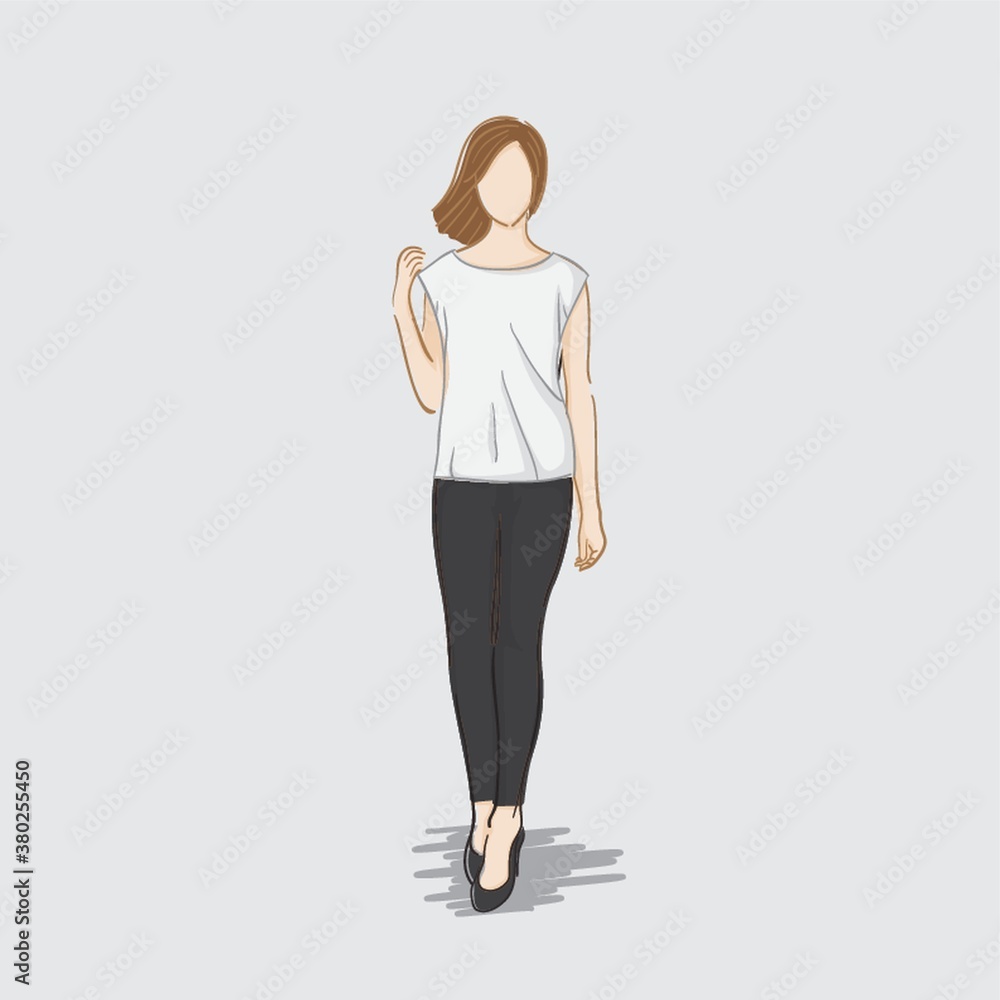 fashion model in casual wear fashion model in casual wear