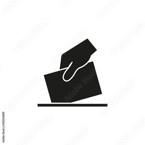 Icon for voting in elections. Simple vector illustration on a white background