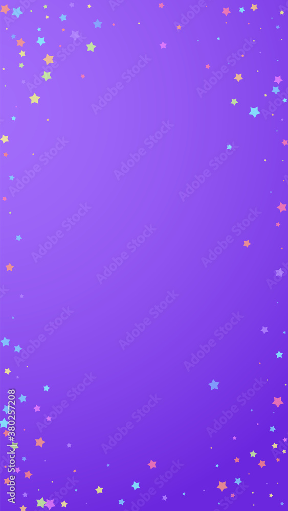 Festive decent confetti. Celebration stars. Colorf