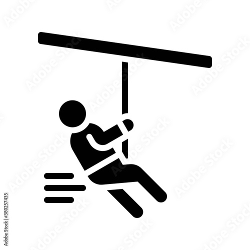 summer holiday related boy or character hanging for cradle with stick vector in solid design,