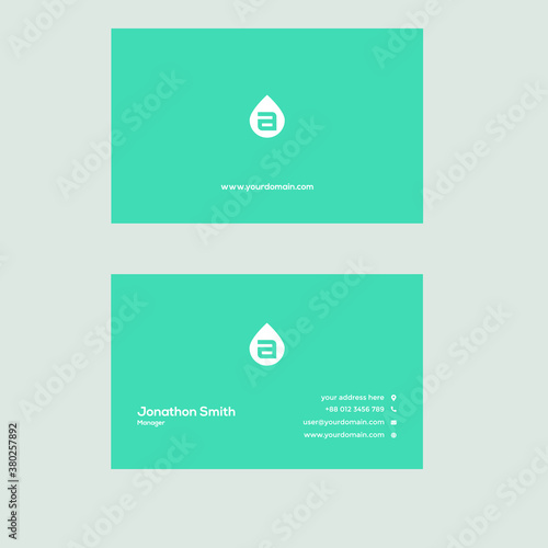 Clean & Minimal Business Card - Greenland Green