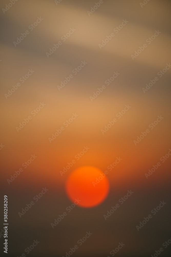 Blurred setting sun Blurred setting sun