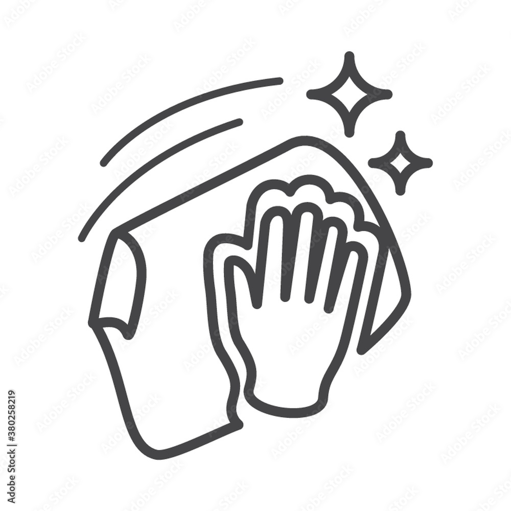 Fototapeta premium Hand wiping icon