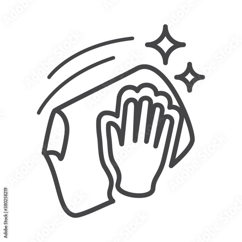 Hand wiping icon