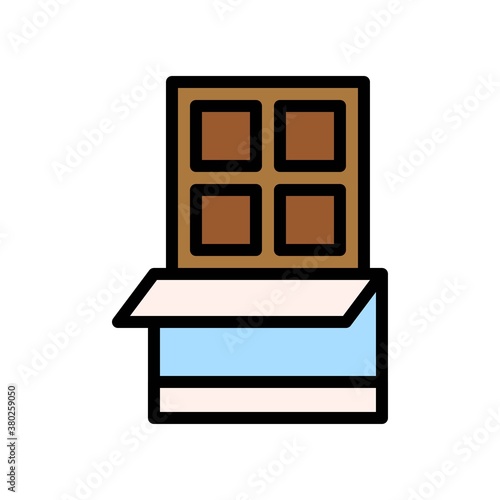 supper market or online shopping related chocolate or sweets with pack vector with editable stroke,