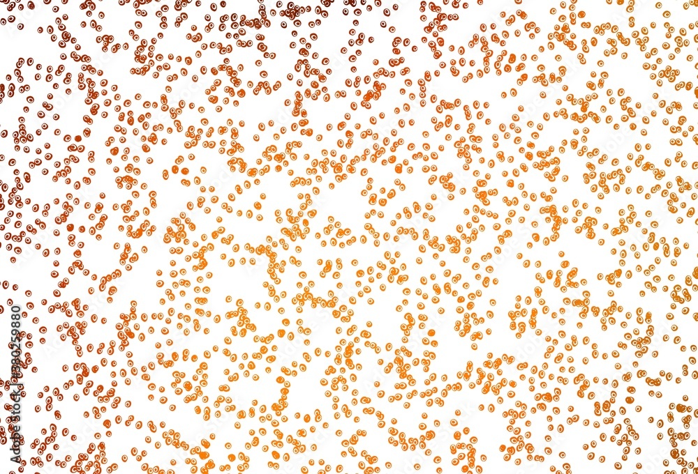 Light Yellow, Orange vector cover with spots.