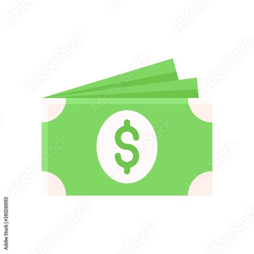 supper market or online shopping related dollar bundle with dollar sign vector in flat style,