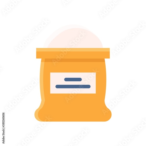 supper market or online shopping related wheat sack with wheat seeds vector in flat style,