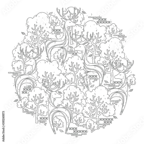 intricate forest design