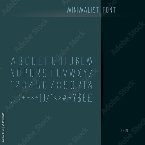 minimalist font set