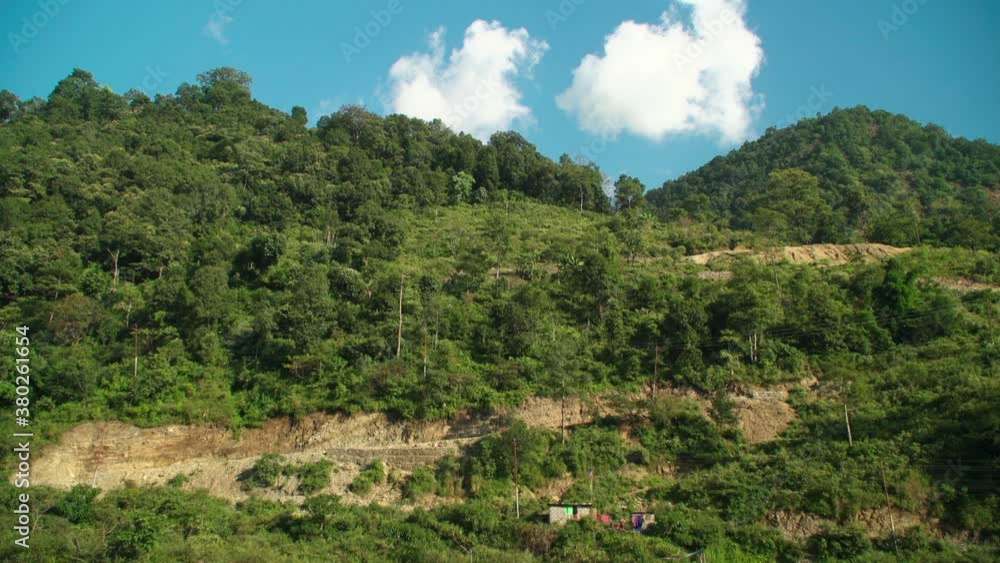 Lush vegetations on green hillsides, Lamjung, Nepal Lush vegetations on green hillsides, Lamjung, Nepal