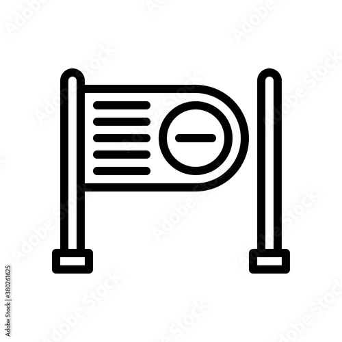 supper market or online shopping related shopping mall board or sign and stand vector in lineal style,