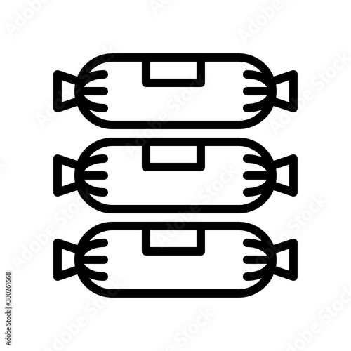supper market or online shopping related candies or sweets with label vector in lineal style,