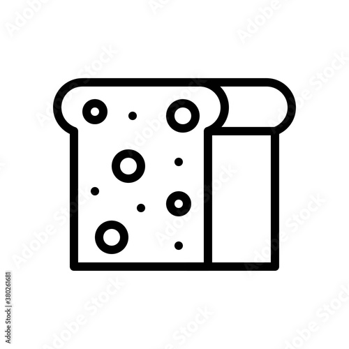supper market or online shopping related bread with circles vector in lineal style,