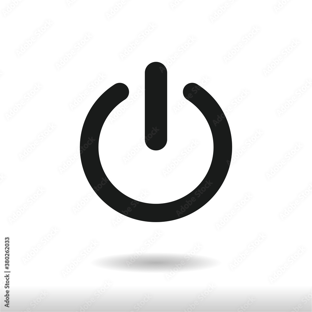 Power icon vector . Shutdown sign Power icon vector . Shutdown sign