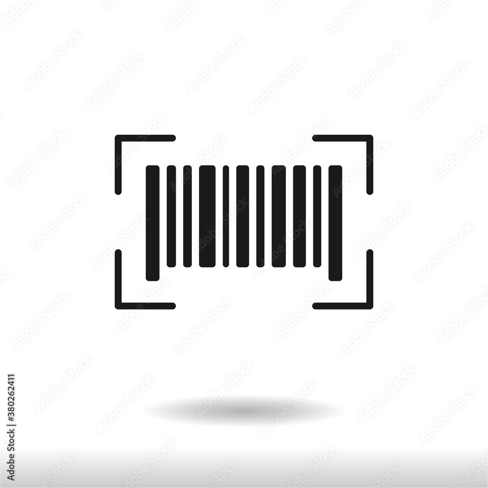 Bar Code icon vector . Barcode sign