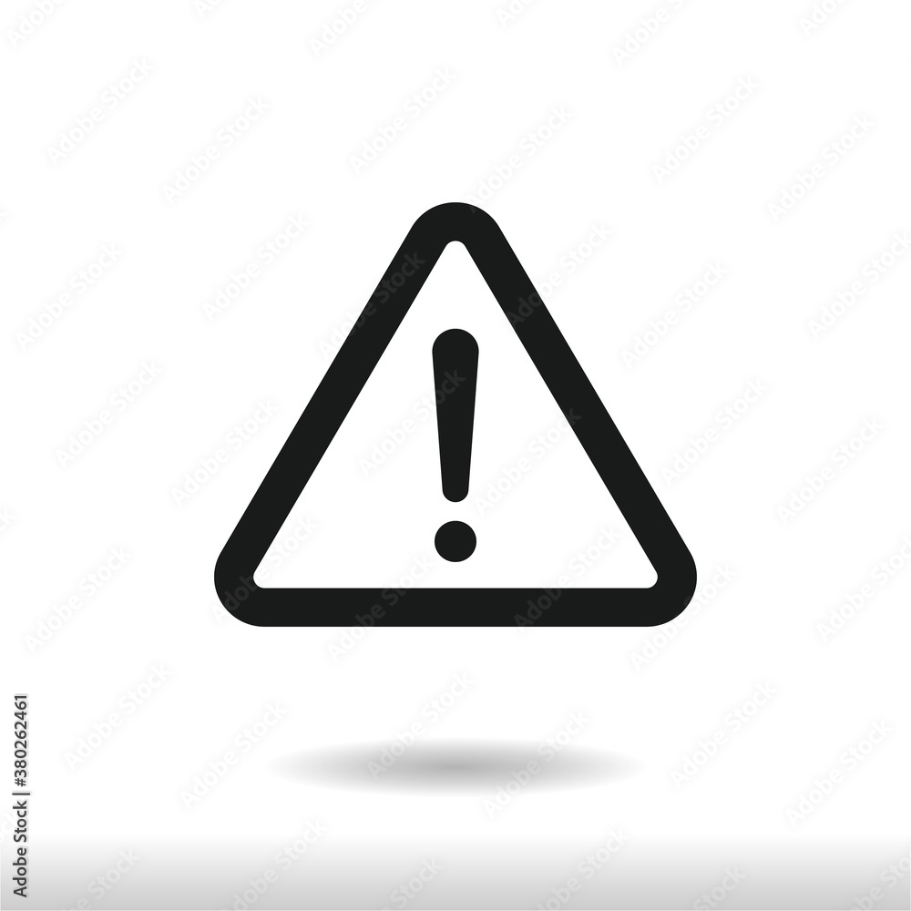 Warning icon vector . Attention sign Warning icon vector . Attention sign
