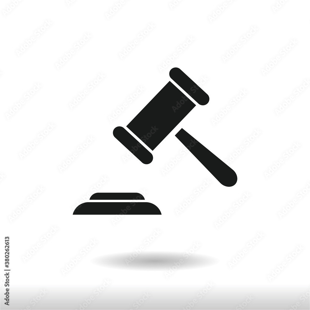 Hammer Judge icon vector . Judge sign Hammer Judge icon vector . Judge sign