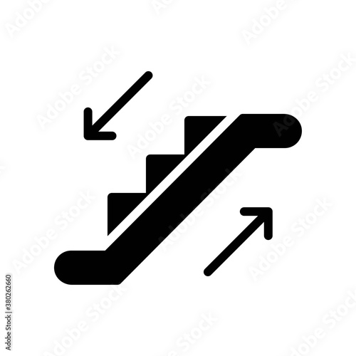 supper market or online shopping related stairs for ups and down with arrows vector in solid design,