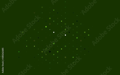 Light Green vector cover with spots. Glitter abstract illustration with blurred drops of rain. Design for posters, banners.