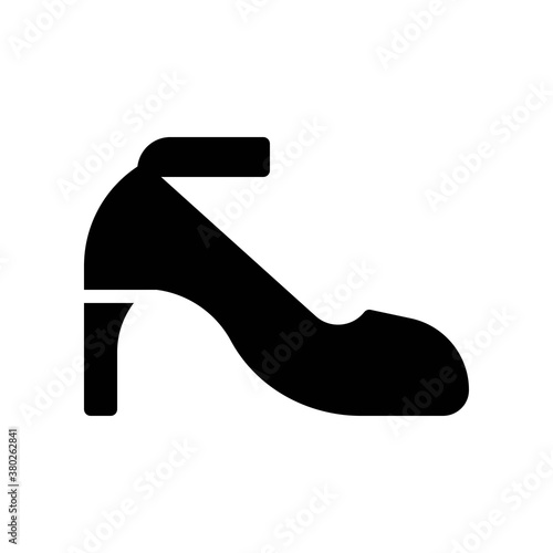 supper market or online shopping related female or girl shoe or sandal vector in solid design,