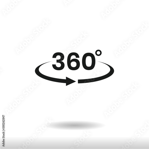 360 degree icon vector eps 10
