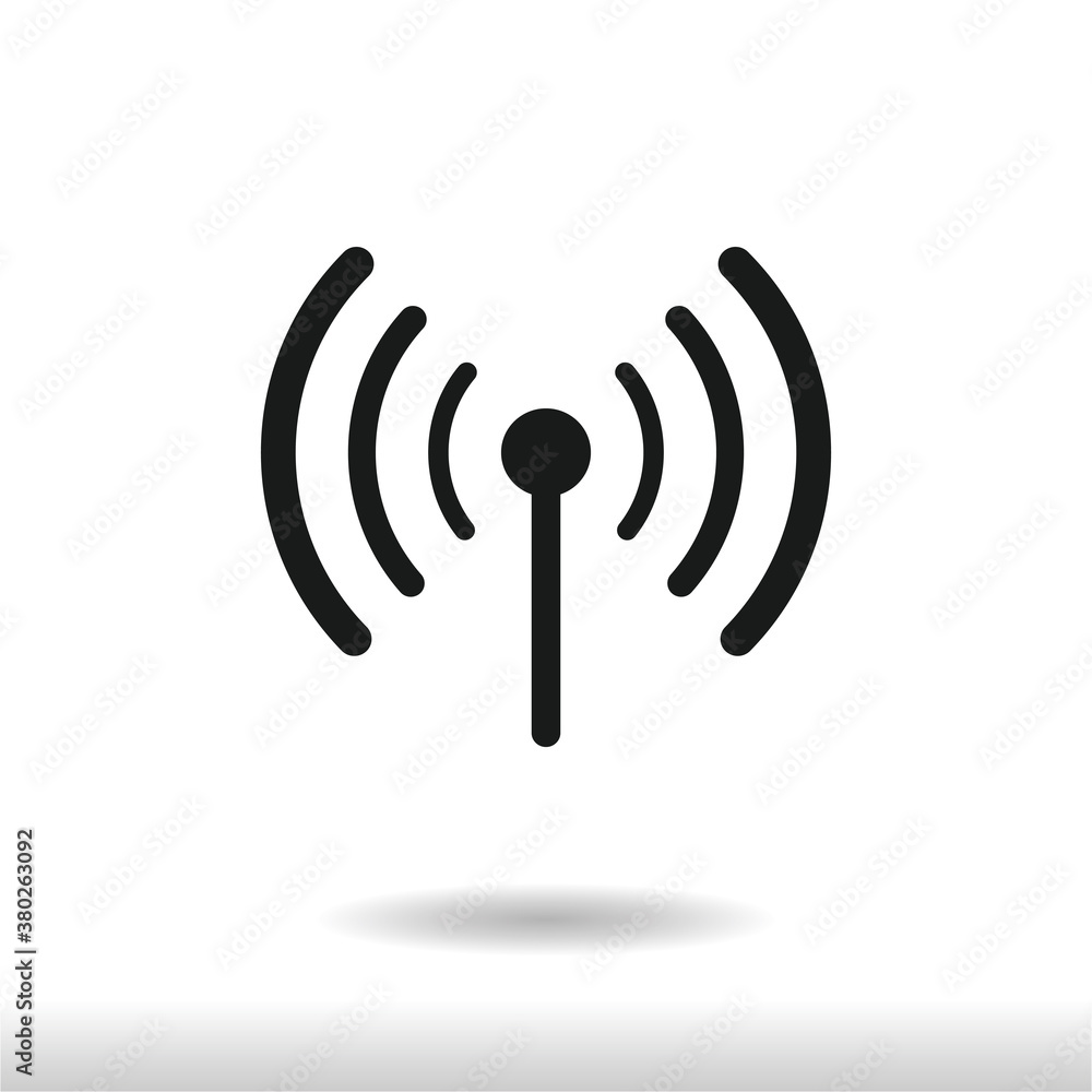 Signal icon vector . Wireless sign Signal icon vector . Wireless sign