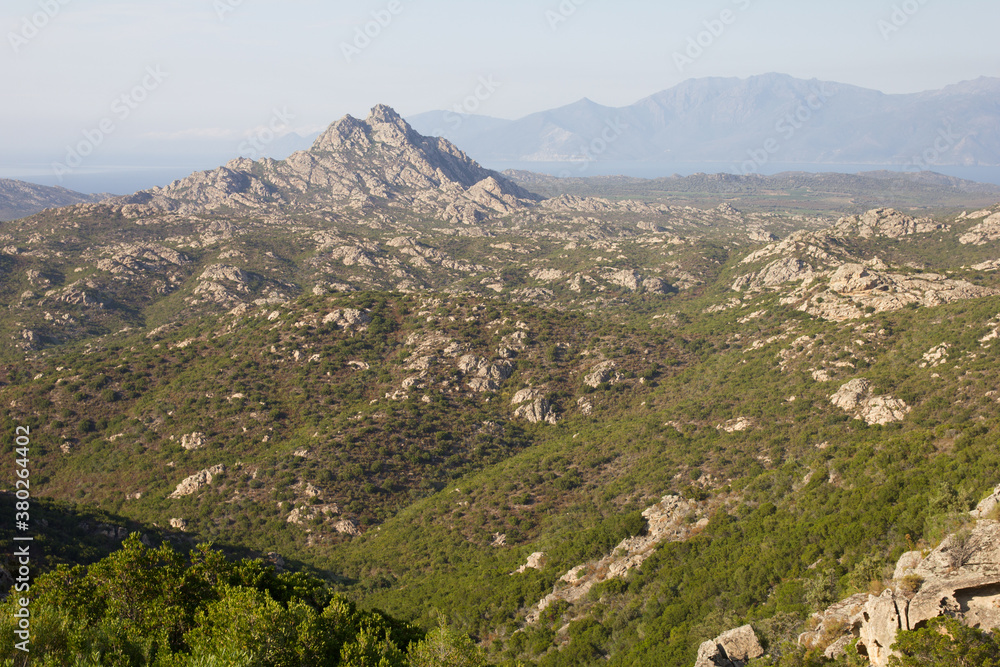 Mountains in the north of Corsica, France