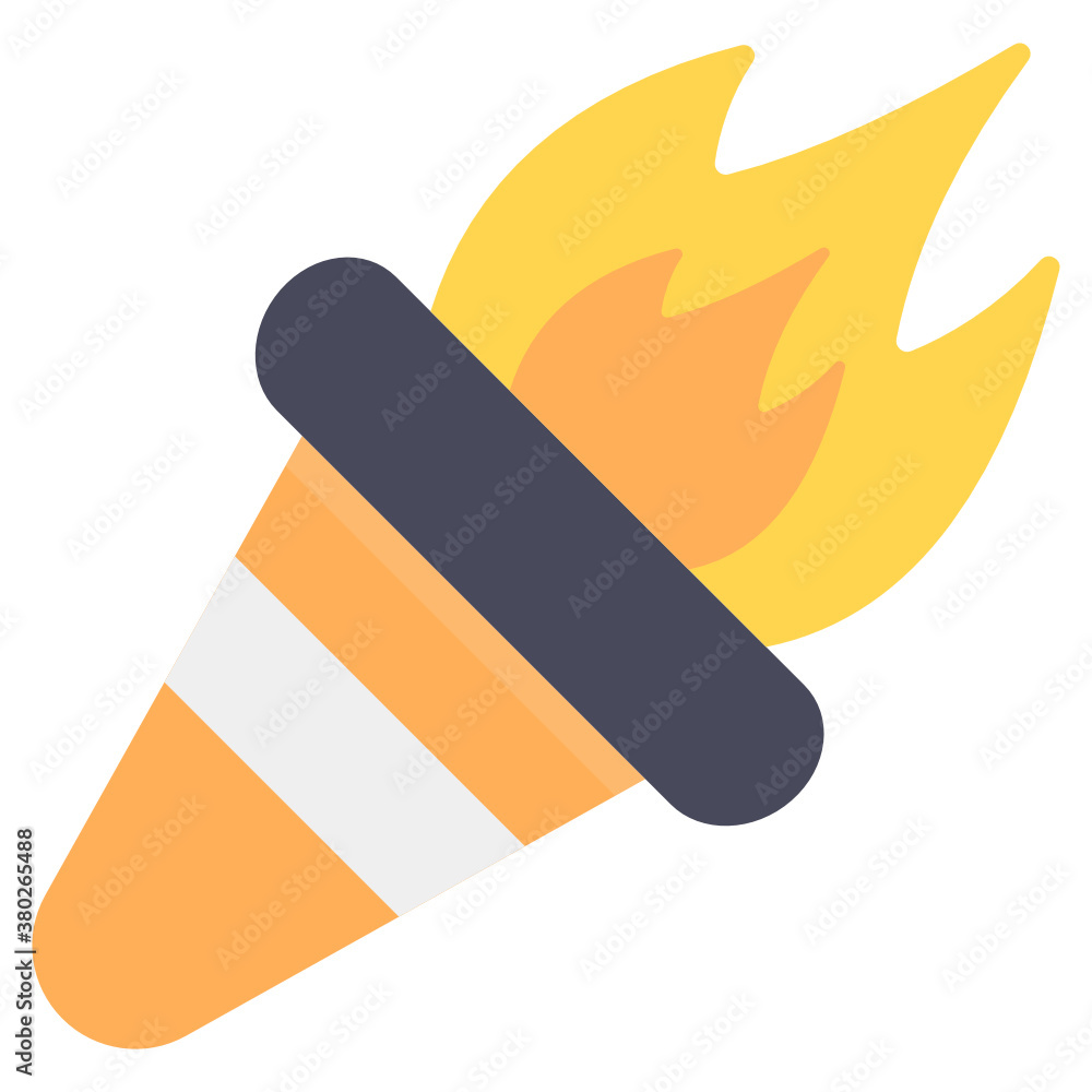 A burning light characterizing olympic torch
A burning light characterizing olympic torch