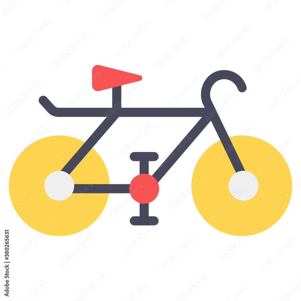 Flat bicycle icon, pedal bike vector design
Flat bicycle icon, pedal bike vector design