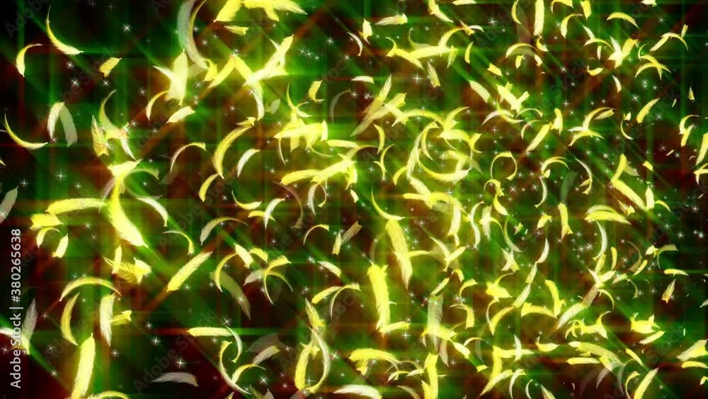 gold feather particle glow loop animation gold feather particle glow loop animation