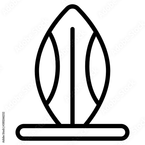 
Surfboard icon, board used for surfing
