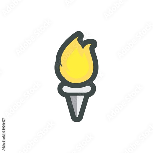 burning torch