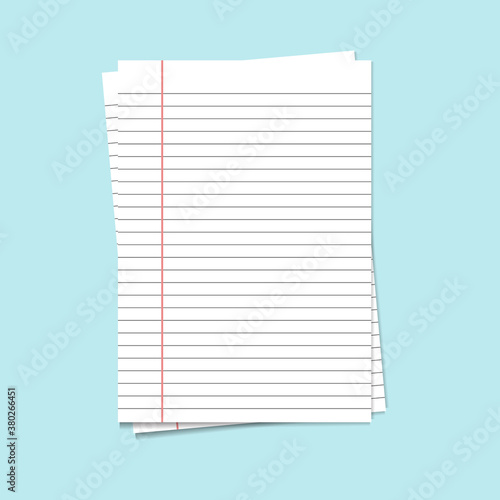 White Paper Note back to school vector style