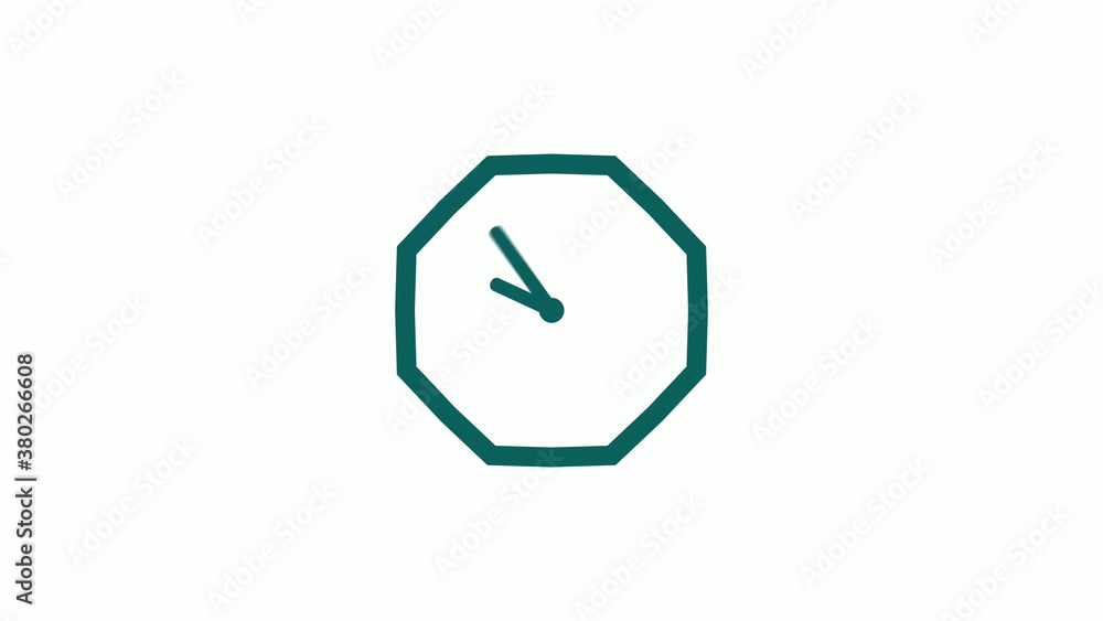 New cyan dark counting down clock icon on white background,12 hours clock icon New cyan dark counting down clock icon on white background,12 hours clock icon