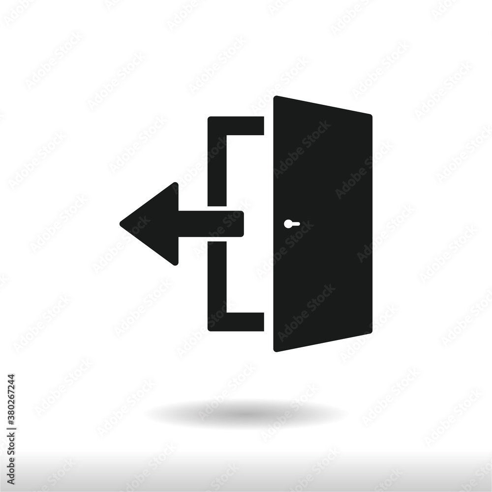 Door arrow icon vector eps 10 Door arrow icon vector eps 10