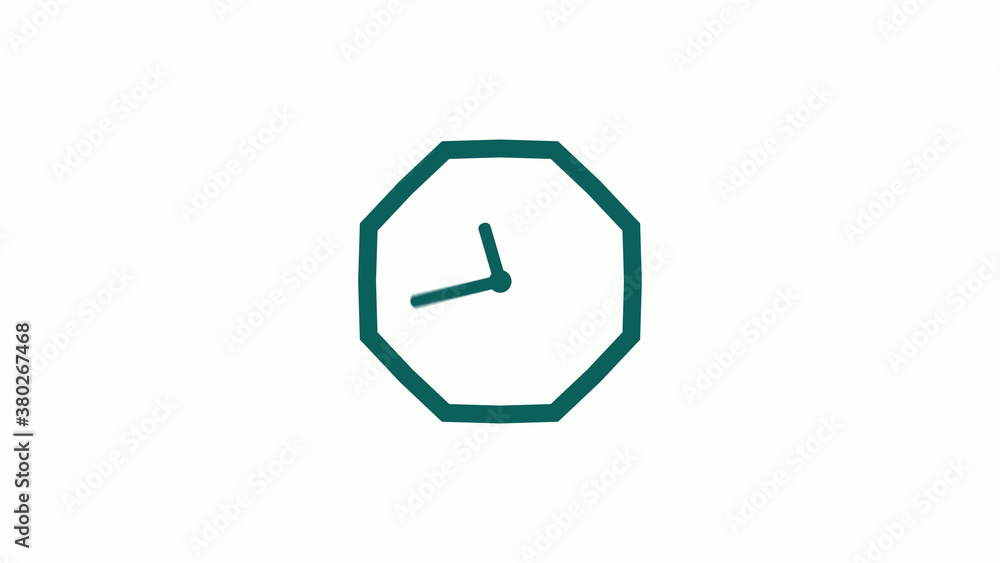 New cyan dark counting down clock icon on white background,12 hours clock icon New cyan dark counting down clock icon on white background,12 hours clock icon