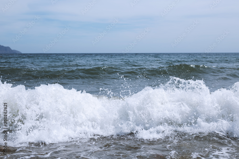 Sea wave with foam Sea wave with foam