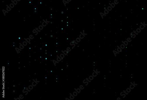 Dark Blue  Green vector background with rectangles.