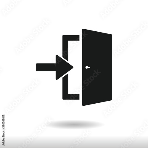 Door arrow icon vector eps 10